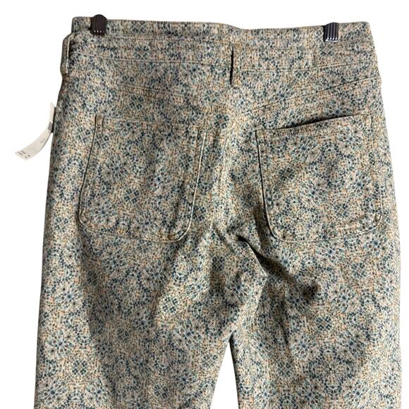 Anthropologie Pilcro Ultra High Rise Slim Utility Jeans Neutral Floral Size 27 - Picture 9 of 13